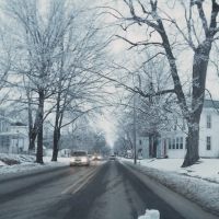 Summer Street with Winter Snow, Барлингтон