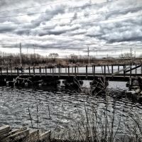 Timber Stringer Railroad Bridge Over Cedar Lake, Седар-Рапидс