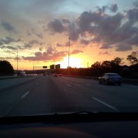 Sunset from the interstate, Хувер