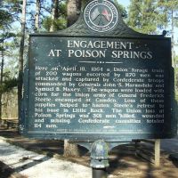 Poison Springs Battlefield Historical Marker, Ouachita County, Arkansas, Бакнер