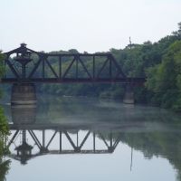 Judsonia railroad bridge from vehicle traffic bridge, Кенсетт