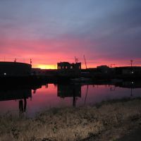 Chris Knusen Aberdeen, WA - Winter Sunset - Wishka River, Абердин