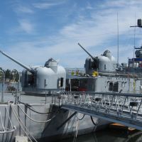 Gun Turrets on USS Turner Joy in Bremerton, Бремертон