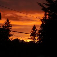 Sunrise with the telephone wires & Cascade mtns., Интерсити