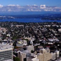 Bellevue and Mercer Island from Columbia Center, Медина