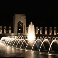 Fountain, Looking Toward the Pacific Theater Entrance, World War II Memorial, Washington D.C., Паркланд
