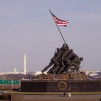 084 Washington D.C., Marine Corps War Memorial, Арлингтон