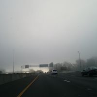 Foggy morning @ I-495 North in Woodbridge, VA, Вудбридж