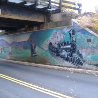 Railroad bridge over Crozet Ave in Crozet, Virginia, Крозет