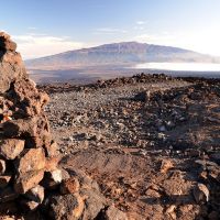 2011-10-06 The first Cairn right by the road while ascending Mauna Loa from the Weather Observatory., Канеоха