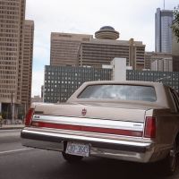 Car & skyline, Atlanta - 1989, Атланта