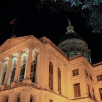 Georgia State Capitol at Night, Atlanta, Georgia, Атланта