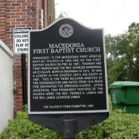 Macedonia First Baptist Church Historic Sign, Валдоста