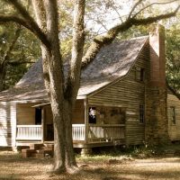 John Fitz Jarrell built this plantation plain style house for his wife, Elizabeth and seven children.  It is typical in size and layout of many cotton plantation houses.  It is built of virgin heart pine., Вена