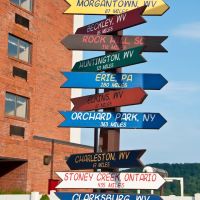 Distance Signs at Days Hotel, Flatwoods, WV, Вилинг