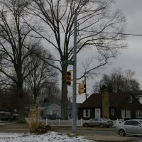Broken stoplight in Huntington, Хунтингтон