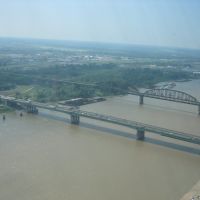 Mississippi River from Gateway Arch, Сент-Луис