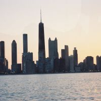 #164-Evening Scene from Lake Michigan-Chicago, Чикаго