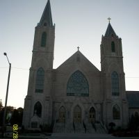 St. Patrick Catholic Church at sundown; Kokomo, IN, Галвестон