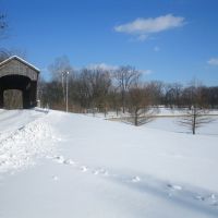 Millrace Park in snow, Колумбус