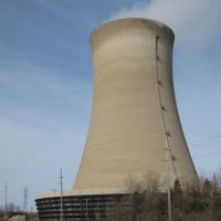 The cooling tower of Michigan City Power Plant (NIPSCO, 540 MW, coal- and natural gas-fired), Мичиган-Сити