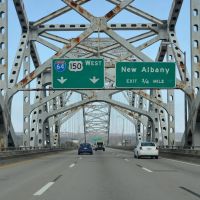 New Albany Exit 3/4 Mile Ahead, Interstate 64, Westbound, Нью-Олбани