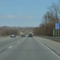 Westbound on Interstate 64/U.S. Route 150, New Albany, Indiana, Олбани