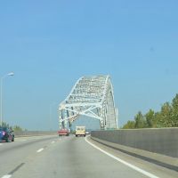 Approaching the Sherman Minton Bridge on Interstate 64, Westbound, Олбани
