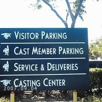 Disneyland Visitor and Cast Member Parking Directional Sign, Анахейм