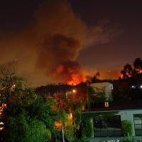 Griffith Park Fire May 2007 from the North, Барбэнк