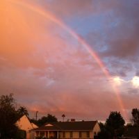 Burbank, rainbow, evening, Барбэнк