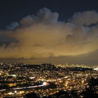 Night over San Francisco seen from San Bruno Mountain, Daly City, CA, Дейли-Сити