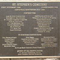St. Stephens Cemetery (1899): Plaque, Конкорд