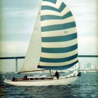 Serendipity sailing in San Diego Bay in 1969, Коронадо