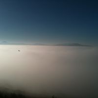 Top of Cowles Mountain above the clouds, Ла-Меса