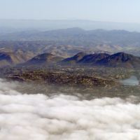 Lake Murray and Cowles Mountain - aerial view, Ла-Меса