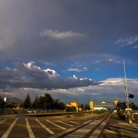 Rainbow over Donwntown Pomona, Помона