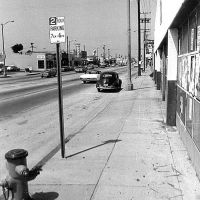 272 N. Pacific Highway - old 101 Ranch Market where my Mother worked after WWII. Photo taken in 1971. My 1957 VW next to light post., Редондо-Бич
