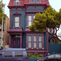 1885 Charles Hinkel house, second empire style, Lower Haight district SF (6-2008), Сан-Франциско