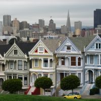 The painted ladie, Old Victorian Houses, San Franciso, United States of America, Сан-Франциско