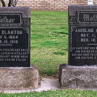 Joel and Angelina Clantons grave markers at Little Lake Cemetary, Санта-Фе-Спрингс