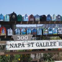 California / Sausalito / Mail-Boxes by Napa St Galilee Harbor, Сусалито
