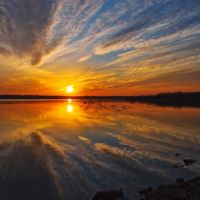 Kansas Sunset - Hillsdale Lake, Овербрук