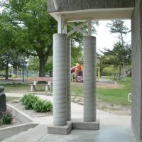 Oakdale Park, Eric Stein Stage, Sculpture bust, and Playground, Салина