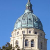 Kansas State Capitol from E, Topeka, KS, Топика
