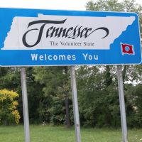 "Tennessee Welcomes You" Sign, Entering Tennessee on Interstate 65, Southbound, Трентон