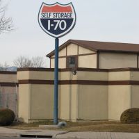 I-70 Self Storage Sign at the Corner of I-70 Frontage Road and Carr Street, Арвада