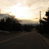 View west, down W. Lake Ave, late afternoon, 03-06-10, Литтлетон