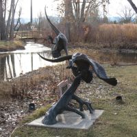 Geese sculptures in Hudson Gardens, Литтлетон