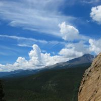 Clouds and Longs Peak from Jurassic Park above Lily Lake, Rocky Mountain National Park, Нанн